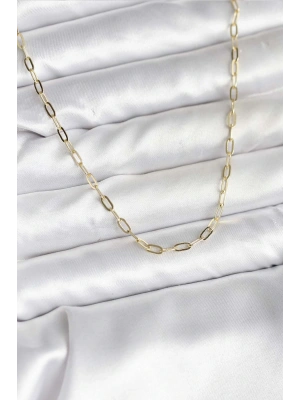 MuI MuI 14K Gold Renk Kaplama Ataç Zincir Model CM Kadın Kolye