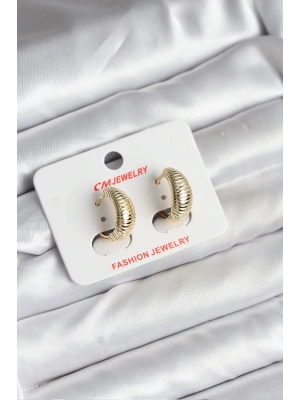 MuI MuI 14K Gold Renk Kaplama CM Kadın Küpe