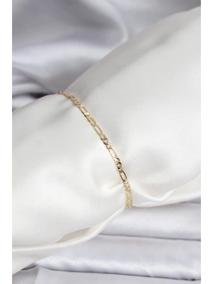 MuI MuI 14K Gold Renk Kaplama Minimal Zincir Model CM Kadın Bileklik