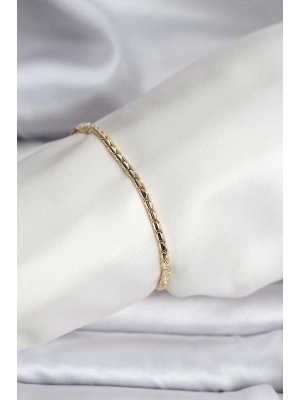 MuI MuI 14K Gold Renk Kaplama Zincirli Model CM Kadın Bileklik