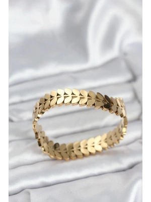 MuI MuI 316L Çelik Başak Model Kadın Kelepçe Bileklik