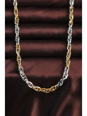 MuI MuI 316L Çelik Çift Renk Hallow Model Kolye