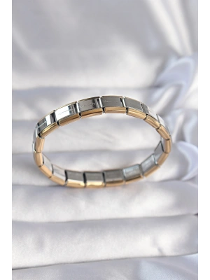 MuI MuI 316L Çelik Çift Renk Yazılı Nomination Bileklik