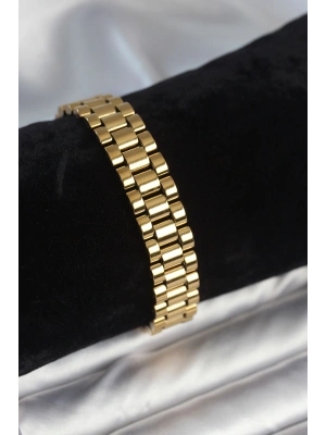MuI MuI 316L Çelik Gold Renk 12 mm Kalınlık Erkek Bileklik