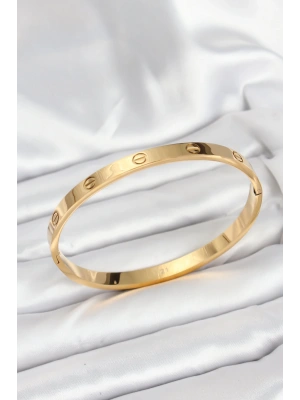 MuI MuI 316L Çelik Gold Renk 65 mm Kadın Kelepçe Bileklik