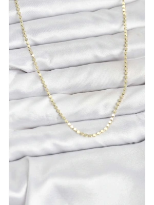 MuI MuI 316L Çelik Gold Renk İnce Ezme Zincir Kadın Kolye