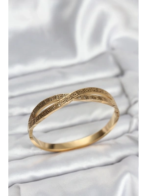 MuI MuI 316L Çelik Gold Renk Vintage Kadın Kelepçe Bileklik