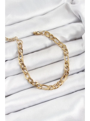 MuI MuI 316L Çelik Gold Renk Zincir Erkek Bileklik