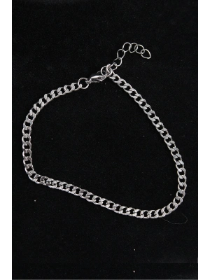 MuI MuI 316L Çelik İnce Klasik Model Gümüş Renk Erkek Bileklik