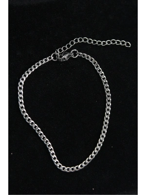 MuI MuI 316L Çelik İnce Klasik Model Gümüş Renk Erkek Bileklik