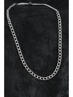 MuI MuI 316L Çelik Kalın Klasik Zincir Model Gümüş Renk Erkek Kolye