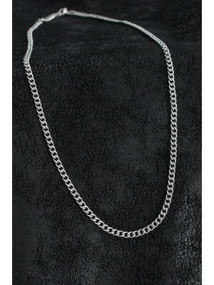 MuI MuI 316L Çelik Kalın Zincir Model Gümüş Renk Erkek Kolye