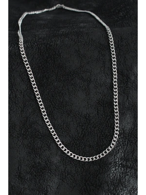 MuI MuI 316L Çelik Klasik Zincir Model Gümüş Renk Erkek Kolye