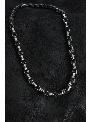 MuI MuI 316L Çelik Kral Zincir Model Gümüş Renk Erkek Kolye