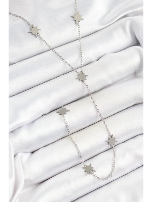 MuI MuI 316L Çelik Kutup Yıldızı Figürlü Y Model Gümüş Renk Kadın Kolye