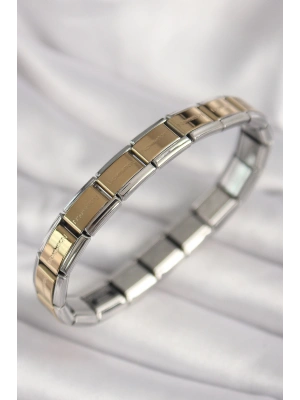 MuI MuI 316L Çelik Mix Renk Yazılı Nomination Model Kadın Bileklik