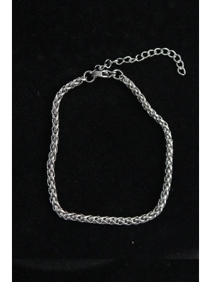 MuI MuI 316L Çelik Örgü Model Gümüş Renk Erkek Bileklik