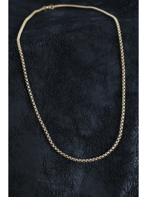 MuI MuI 316L Çelik Örme Zincir Model Gold Renk Erkek Kolye