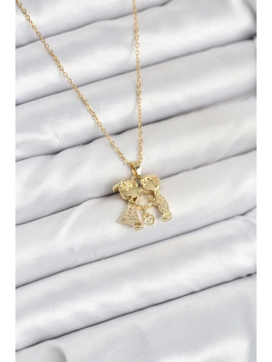 MuI MuI 316L Çelik Zincir Gold Renk Erkek Kız Model Kadın Kolye