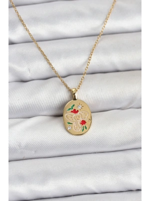 MuI MuI 316L Çelik Zincir Gold Renk Fil Figürlü Kadın Kolye