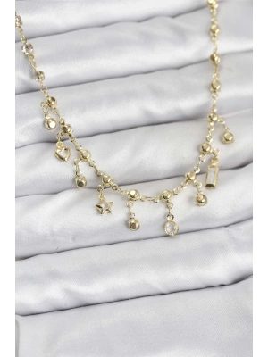 MuI MuI 316L Çelik Zincir Gold Renk Kolye