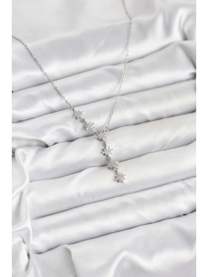 MuI MuI 316L Çelik Zincir Gümüş Renk Kutup Yıldızı Model Kadın Kolye