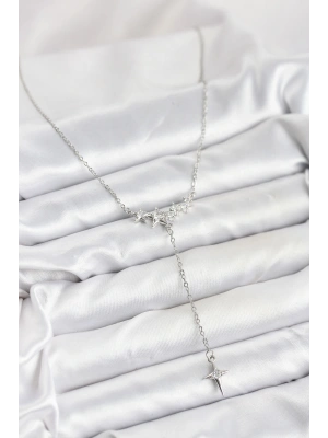 MuI MuI 316L Çelik Zincir Gümüş Renk Yıldız Model Y Kadın Kolye