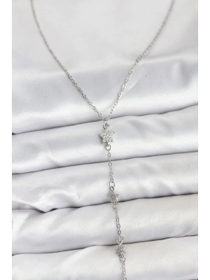 MuI MuI 316L Çelik Zincir Gümüş Renkli Yıldız Model Kadın Y Kolye