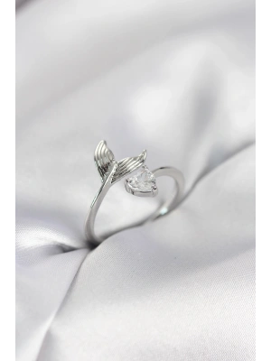 MuI MuI Fishtail Modell Silberfarbener Damenring mit Zirkonia