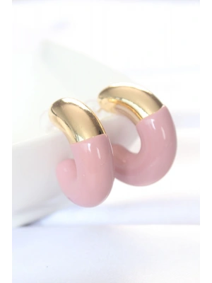 MuI MuI CCB Gül Kurusu Gold Çift Renk Küpe