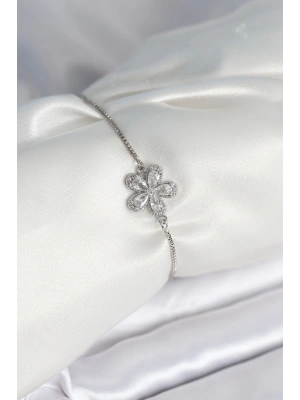 MuI MuI Çiçek Model Asansörlü Gümüş Renk Kadın Bileklik