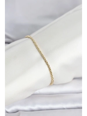 MuI MuI CM 14K Gold Renk Burgulu Zincir Model Kadın Bileklik