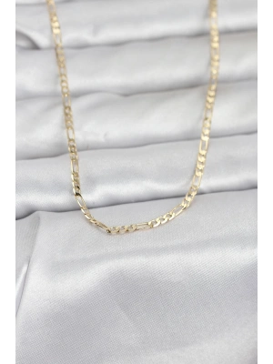 MuI MuI CM 14K Goldfarbene, dünne Ösenkette, Modell 60 cm, Damenhalskette