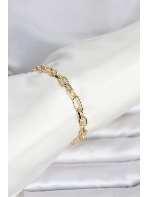 MuI MuI CM 14K Gold Renk Kalın Zincir Model Kadın Bileklik