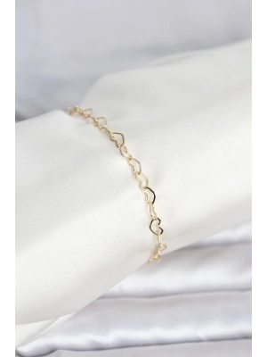 MuI MuI CM 14K Gold Herzkettenmodell Damenarmband