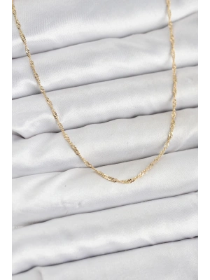 MuI MuI CM 14K Goldfarbene Messing-Halskette mit gedrehtem Muster für Damen