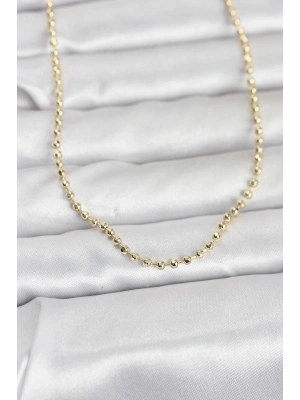 MuI MuI CM 14K Goldfarbene Kugelkette Modell 60 cm Damenhalskette