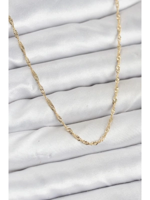 MuI MuI CM 14K Gold Flache, gedrehte Damenhalskette