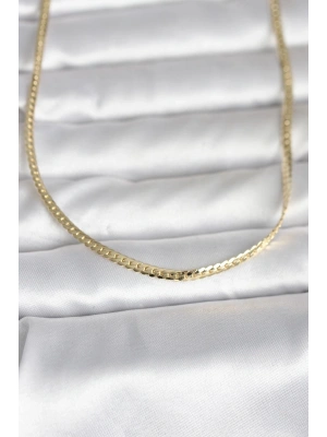 MuI MuI CM 14K Gold Renk Yassı Zincir Model 45 cm Kadın Kolye