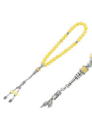 MuI MuI Doğaltaş Metal Püsküllü Yeşim Taşı Tesbih