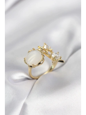 MuI MuI Goldfarbener Damenring Modell Nordstern