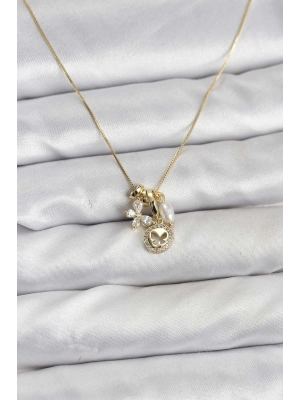 MuI MuI Gold Renk Pirinç Minimal Kelebek Charmlı Kadın Kolye