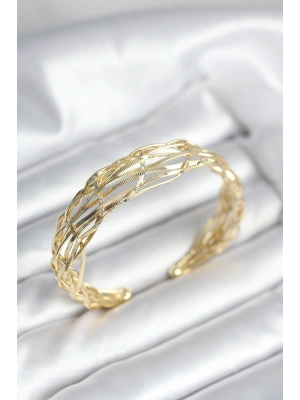 MuI MuI Gold Renk Pirinç Vintage Kadın Bileklik