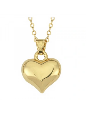 MuI MuI Gümüş 3 Boyutlu Gold Kalp Kadın Kolye