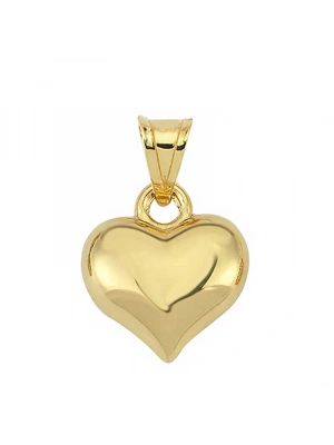 MuI MuI Gümüş 3 Boyutlu Gold Kalp Kadın Kolye Ucu