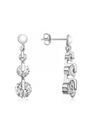 MuI MuI Gümüş 3 Taş Tria Çivili Küpe