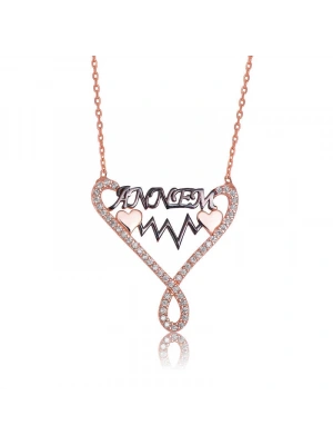 MuI MuI Gümüş Annem Yazılı Sonsuzluk Bayan Kolye