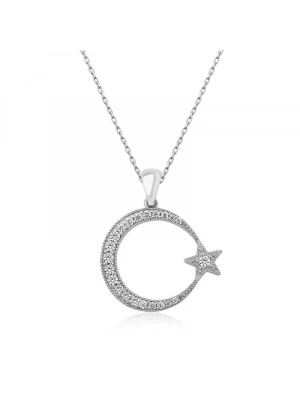 MuI MuI Gümüş Ay Yıldız Bayan Kolye