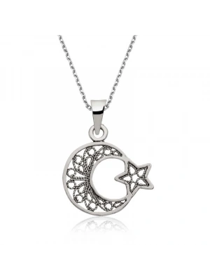 MuI MuI Gümüş Ay Yıldız Bayan Kolye