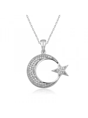 MuI MuI Gümüş Ay Yıldız Bayan Kolye